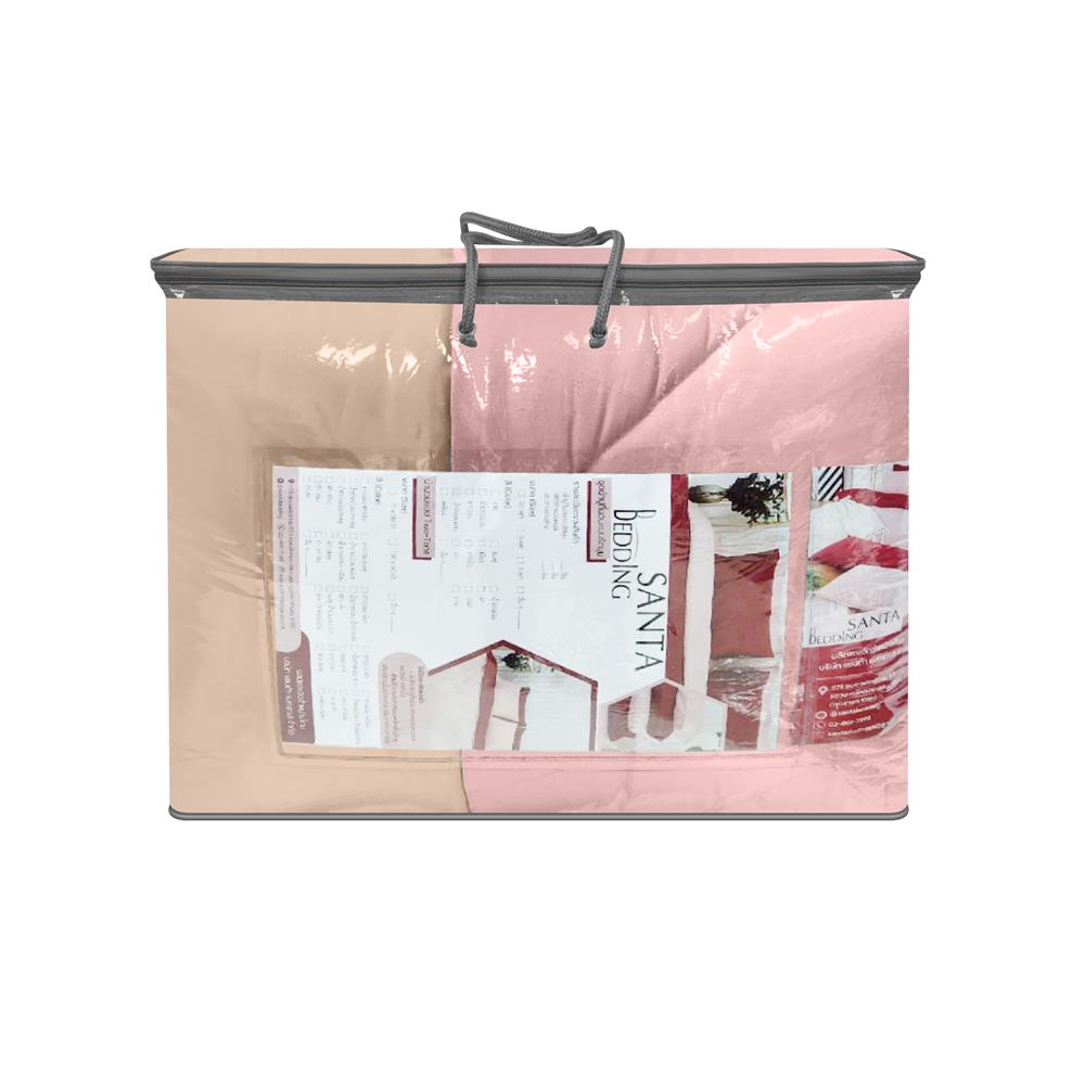 ชุดผ้าปูที่นอน 3.5 ฟุต (ชุด 4 ชิ้น) SANTA BEDDING สี BROWN/PINK