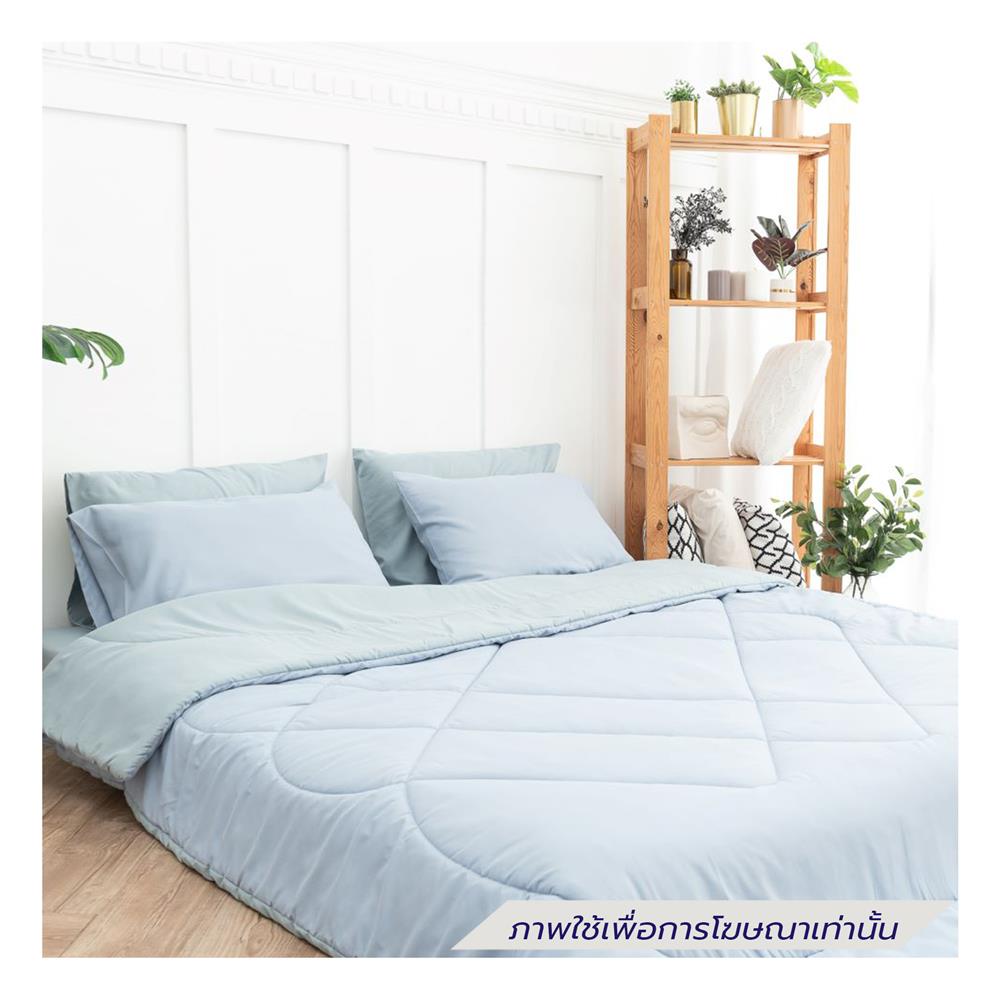 ชุดผ้าปูที่นอน 6 ฟุต (ชุด 6 ชิ้น) SANTA BEDDING สี GREEN/LIGHT BLUE