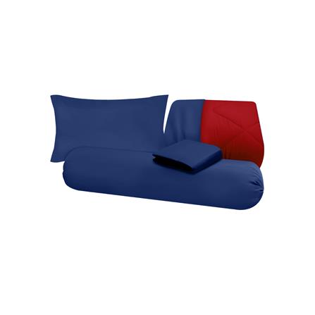 ชุดผ้าปูที่นอน 3.5 ฟุต (ชุด 4 ชิ้น) SANTA BEDDING สี BLUE/RED_5
