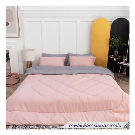 ชุดผ้าปูที่นอน 5 ฟุต (ชุด 6 ชิ้น) SANTA BEDDING สี GREY/PINK_1