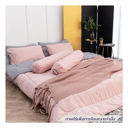 ชุดผ้าปูที่นอน 5 ฟุต (ชุด 6 ชิ้น) SANTA BEDDING สี GREY/PINK_0