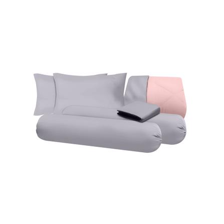ชุดผ้าปูที่นอน 5 ฟุต (ชุด 6 ชิ้น) SANTA BEDDING สี GREY/PINK_5