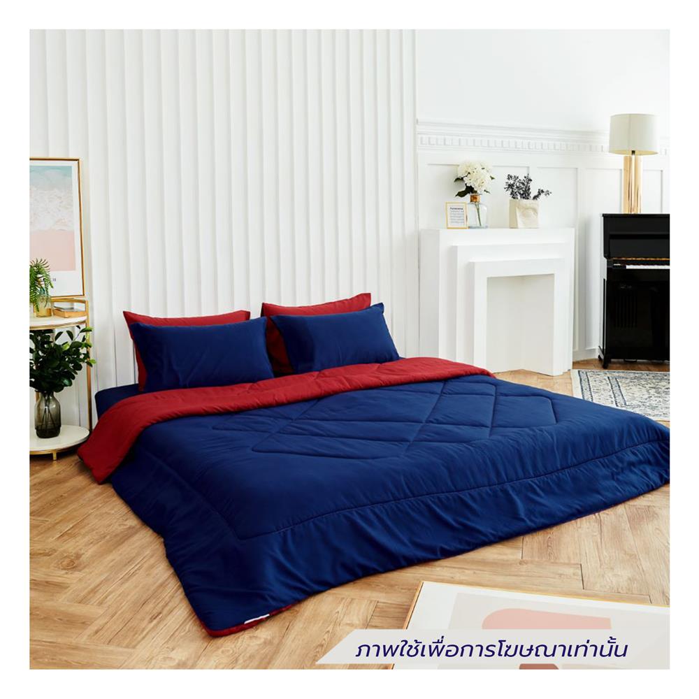 ชุดผ้าปูที่นอน 5 ฟุต (ชุด 6 ชิ้น) SANTA BEDDING สี BLUE/RED