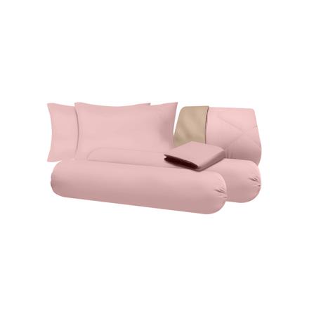 ชุดผ้าปูที่นอน 6 ฟุต (ชุด 6 ชิ้น) SANTA BEDDING สี PINK/BROWN_6