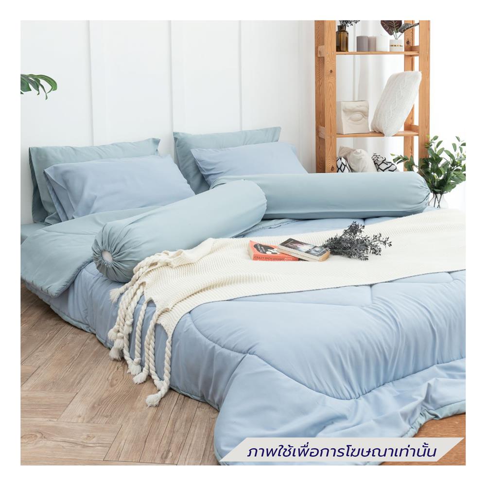ชุดผ้าปูที่นอน 5 ฟุต (ชุด 6 ชิ้น) SANTA BEDDING สี GREEN /LIGHT BLUE