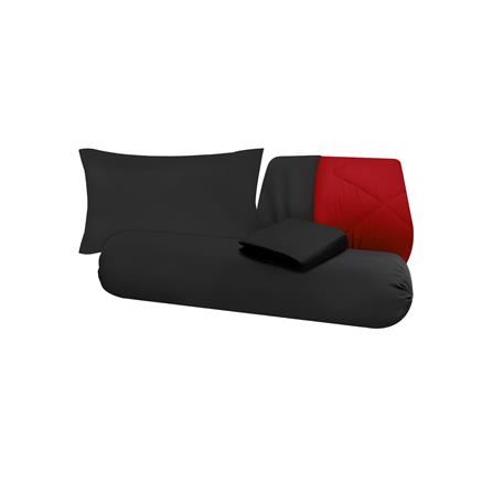 ชุดผ้าปูที่นอน 3.5 ฟุต (ชุด 4 ชิ้น) SANTA BEDDING สี BLACK/RED_5