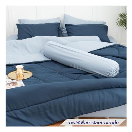 ชุดผ้าปูที่นอน 3.5 ฟุต (ชุด 4 ชิ้น) SANTA BEDDING สี LIGHT BLUE/NAVY BLUE_1
