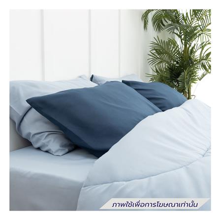 ชุดผ้าปูที่นอน 5 ฟุต (ชุด 6 ชิ้น) SANTA BEDDING สี LIGHT BLUE / NAVY BLUE_2