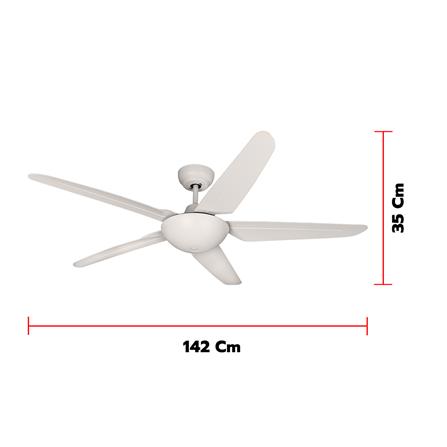 พัดลมไม่มีโคมไฟ CARINI 556-WH 56 นิ้ว สีขาว_3