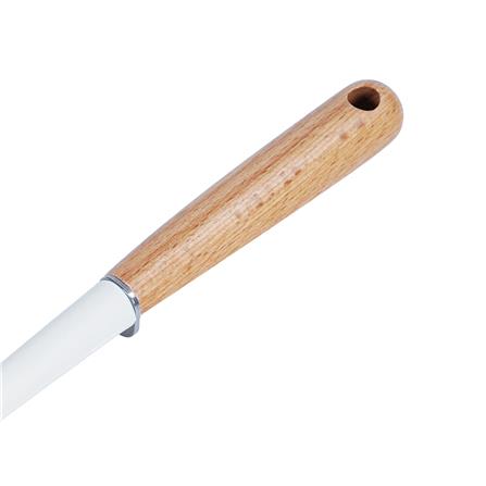 ตะหลิวมีร่องอเนกประสงค์ซิลิโคน ด้ามไม้ KECH ZC-MGK6 สีขาว/น้ำตาล_3