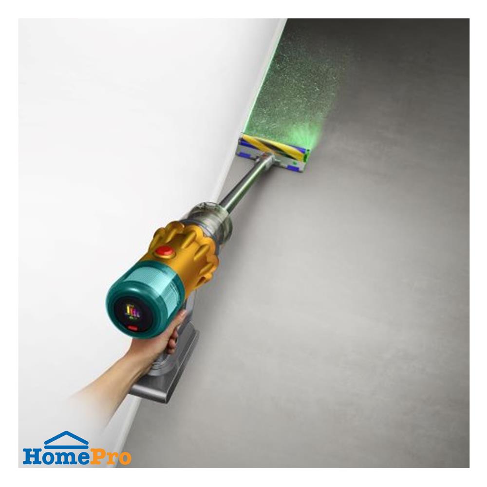เครื่องดูดฝุ่นแบบด้าม DYSON SET SV46 V12 DETECT SLIM ABSOLUTE + FLOOR DOK สี YELLOW/IRON/NICKEL