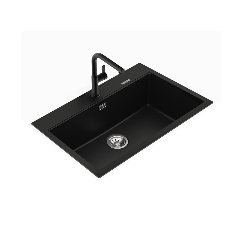 ซิงค์ฝัง 1 หลุม TEKA LOTUS 80 L-TG 1B สีดำ