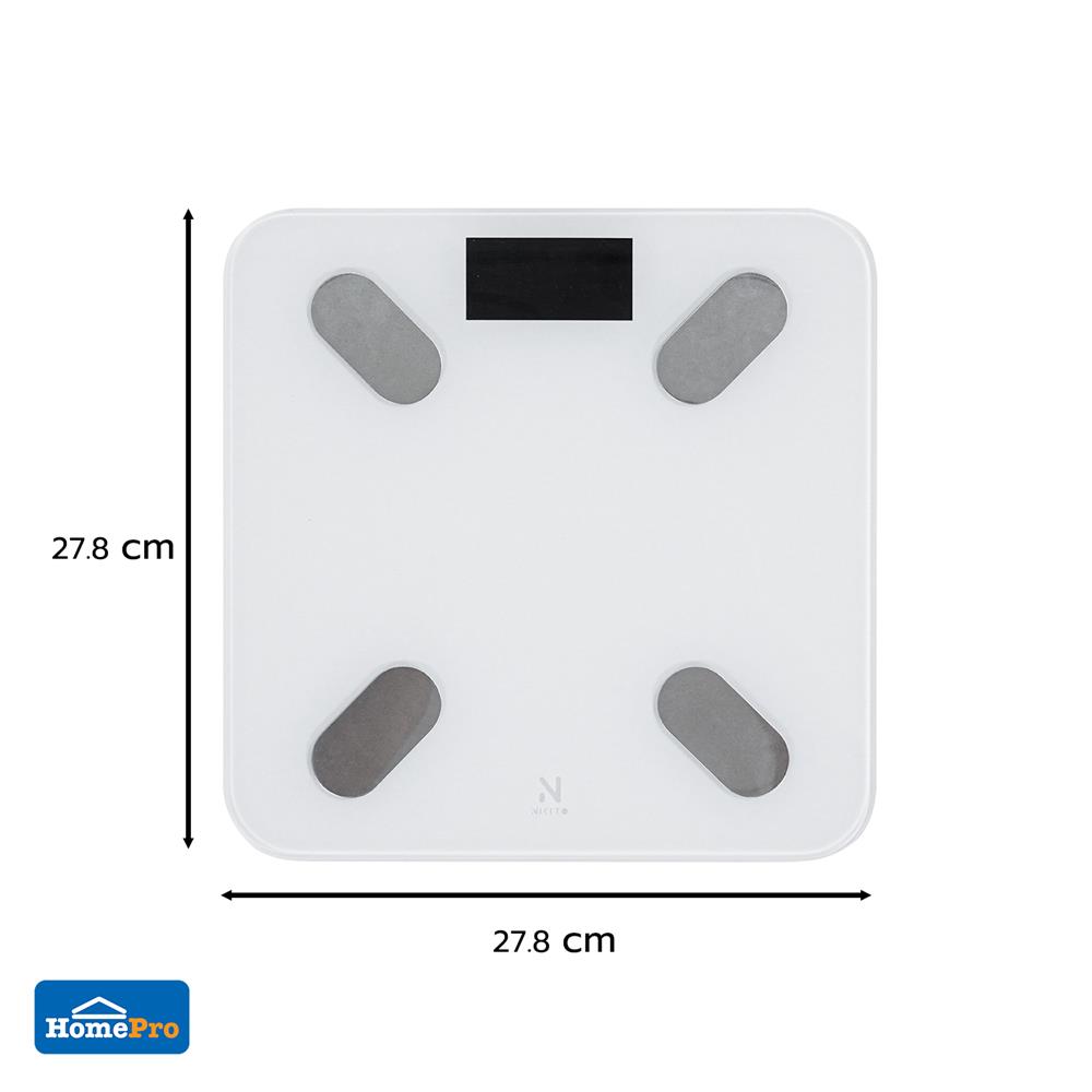 เครื่องชั่งน้ำหนักวัดมวลกาย NIKITO FG2431WB สีขาว