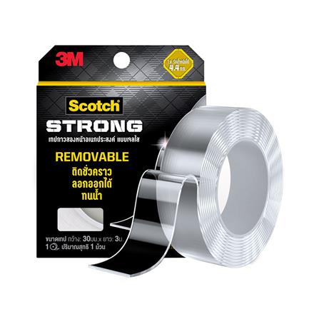 เทปกาวสองหน้าอเนกประสงค์ แบบเจลใส 3M 30มม.x3ม._0