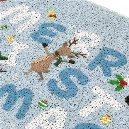 พรมเช็ดเท้าดักฝุ่น HOME LIVING STYLE MRC 45X75 ซม. สีฟ้า_4