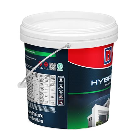 สีน้ำทาภายใน ชนิดด้าน NIPPON PAINT HYBRIDSHIELD BASE A สีขาว 2.5 แกลลอน_3
