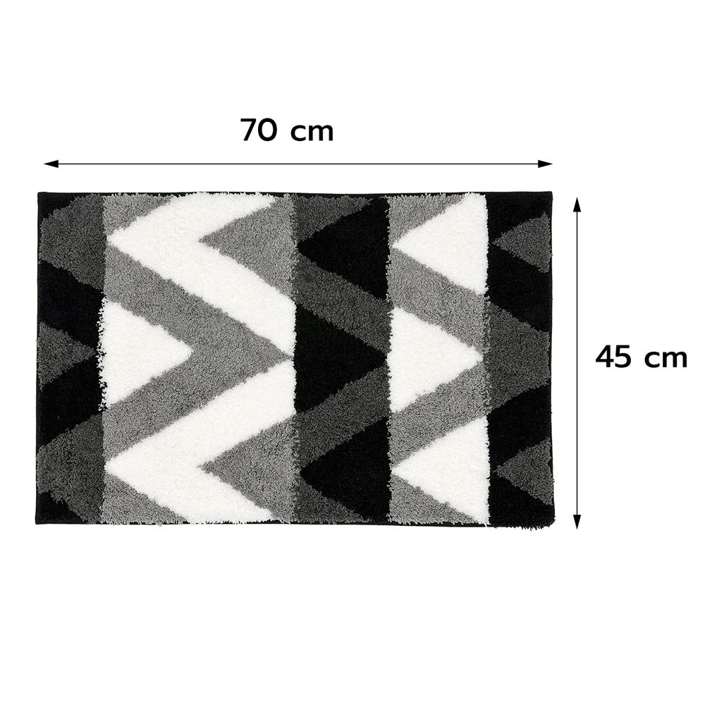 พรม HOME LIVING STYLE ZIGZAG 45x70 ซม. สีดำ