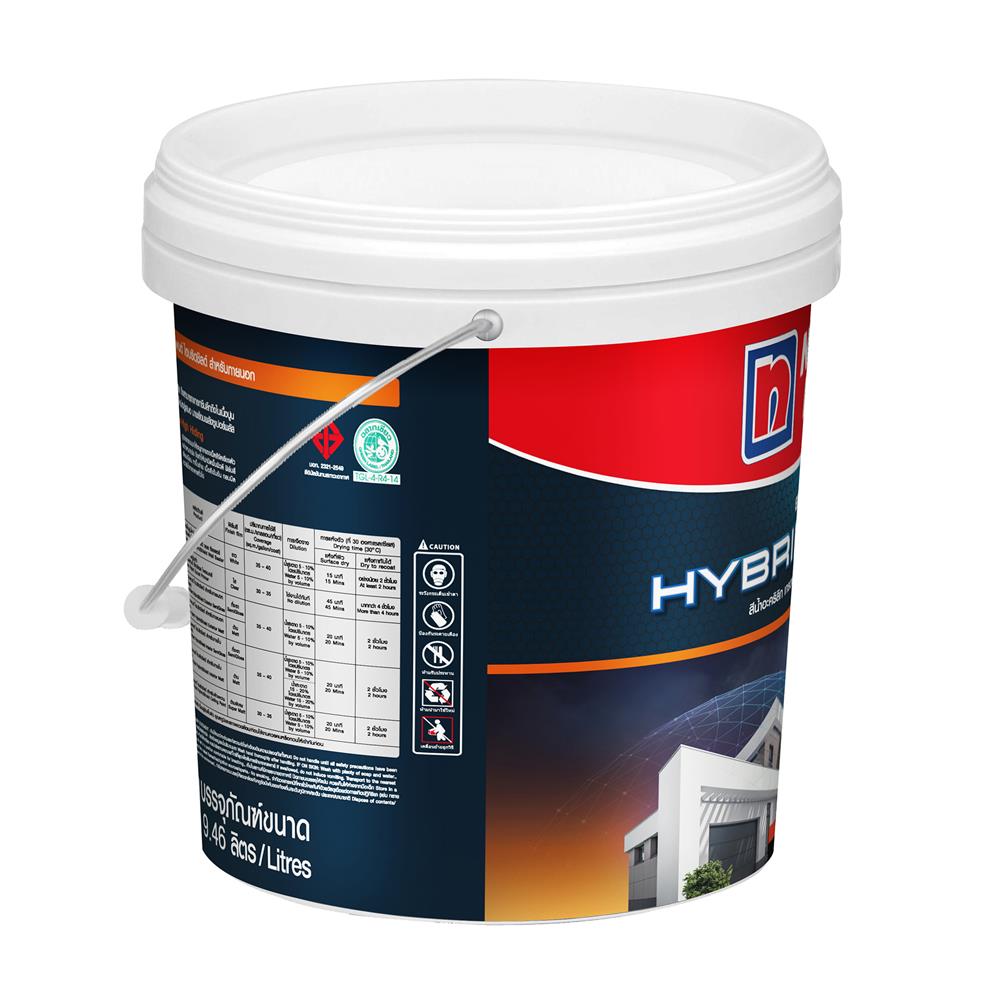 สีน้ำทาภายนอก ชนิดด้าน NIPPON PAINT HYBRIDSHIELD BASE B 2.5 แกลลอน
