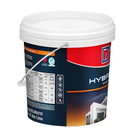 สีน้ำทาภายนอก ชนิดด้าน NIPPON PAINT HYBRIDSHIELD BASE B 2.5 แกลลอน_2