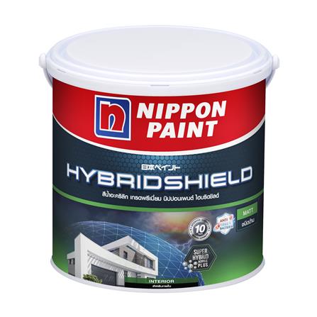 สีน้ำทาภายใน ชนิดด้าน NIPPON PAINT HYBRIDSHIELD BASE A สีขาว 1 แกลลอน_0