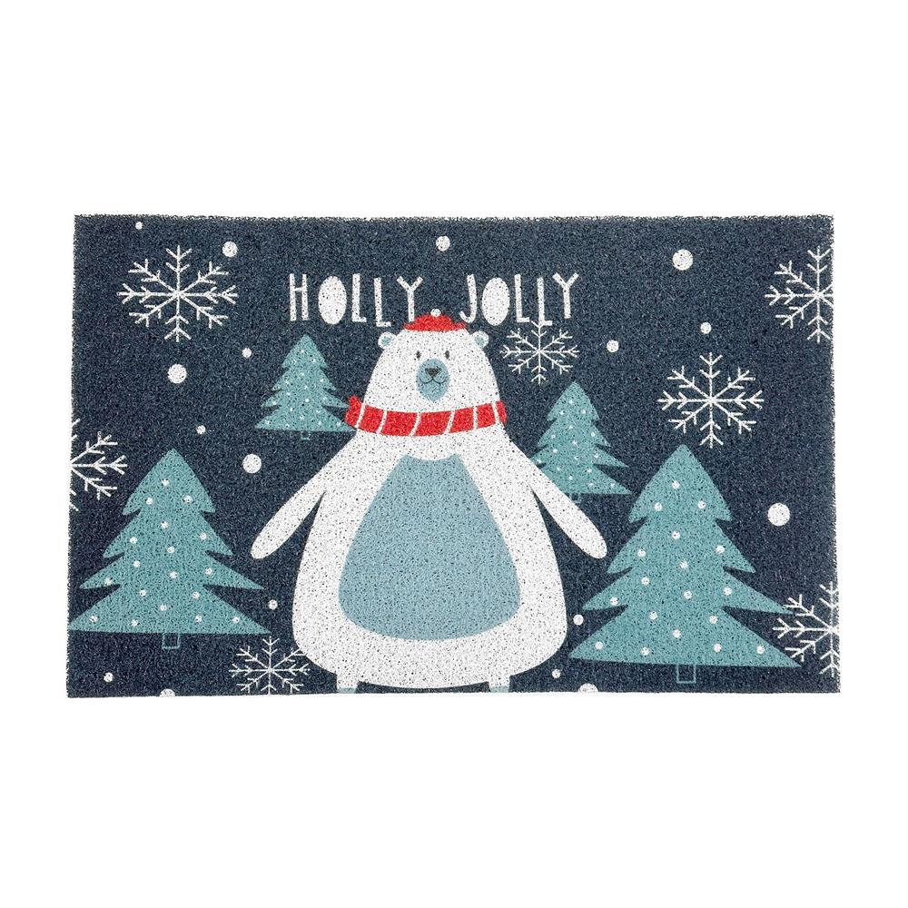 พรมเช็ดเท้าดักฝุ่น HOME LIVING STYLE JOLLY 45X75 ซม. สีน้ำเงินเข้ม_1