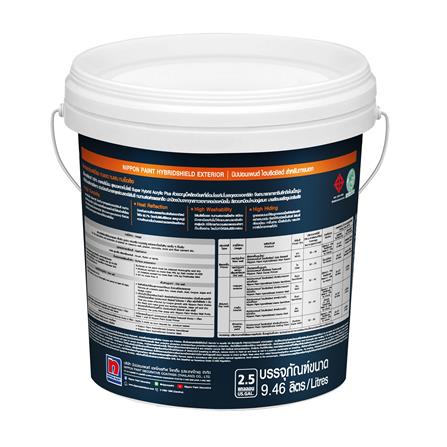 สีน้ำทาภายนอก ชนิดด้าน NIPPON PAINT HYBRIDSHIELD BASE A 2.5 แกลลอน_1