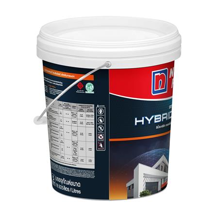 สีน้ำทาภายนอก ชนิดด้าน NIPPON PAINT HYBRIDSHIELD BASE A สีขาว 5 แกลลอน_2