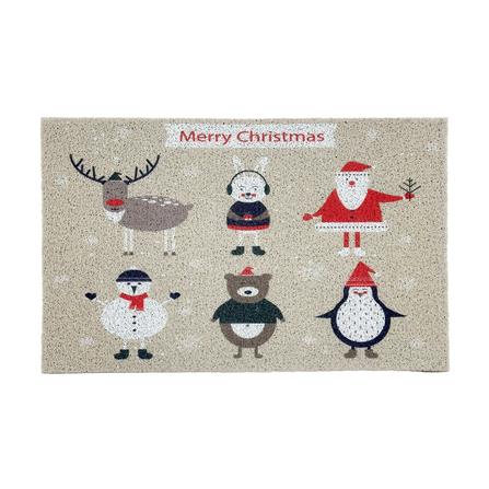 พรมเช็ดเท้าดักฝุ่น HOME LIVING STYLE MERRY 45X75 ซม. สีเบจ_0