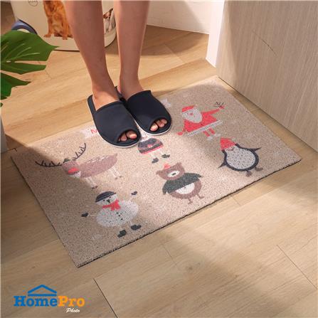 พรมเช็ดเท้าดักฝุ่น HOME LIVING STYLE MERRY 45X75 ซม. สีเบจ_6
