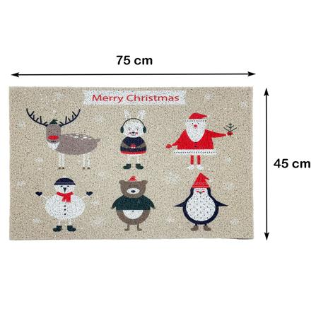 พรมเช็ดเท้าดักฝุ่น HOME LIVING STYLE MERRY 45X75 ซม. สีเบจ_8