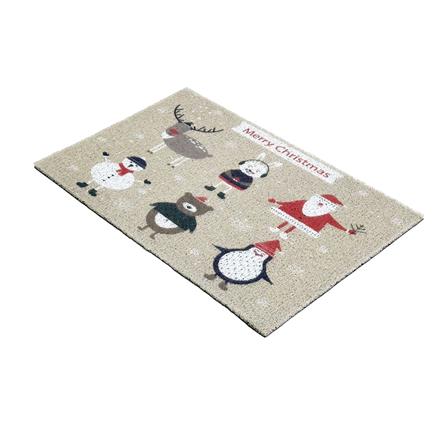 พรมเช็ดเท้าดักฝุ่น HOME LIVING STYLE MERRY 45X75 ซม. สีเบจ_5