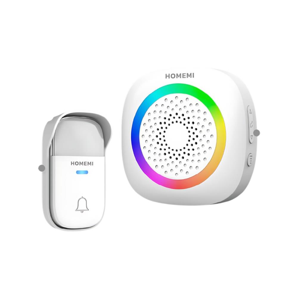 กริ่งประตูไร้สายแบบเสียบปลั๊ก HOMEMI HM0059-P-WH