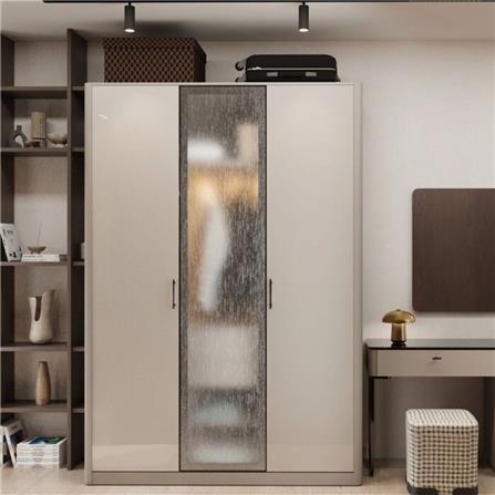 ตู้เสื้อผ้า 3 บานเปิด SB FURNITURE BLESS 19237118 160 ซม. สีเบจ_2