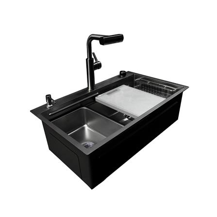 ซิงค์ฝัง 1 หลุม S-FLO NL0009 SM8048-B สีดำ_2