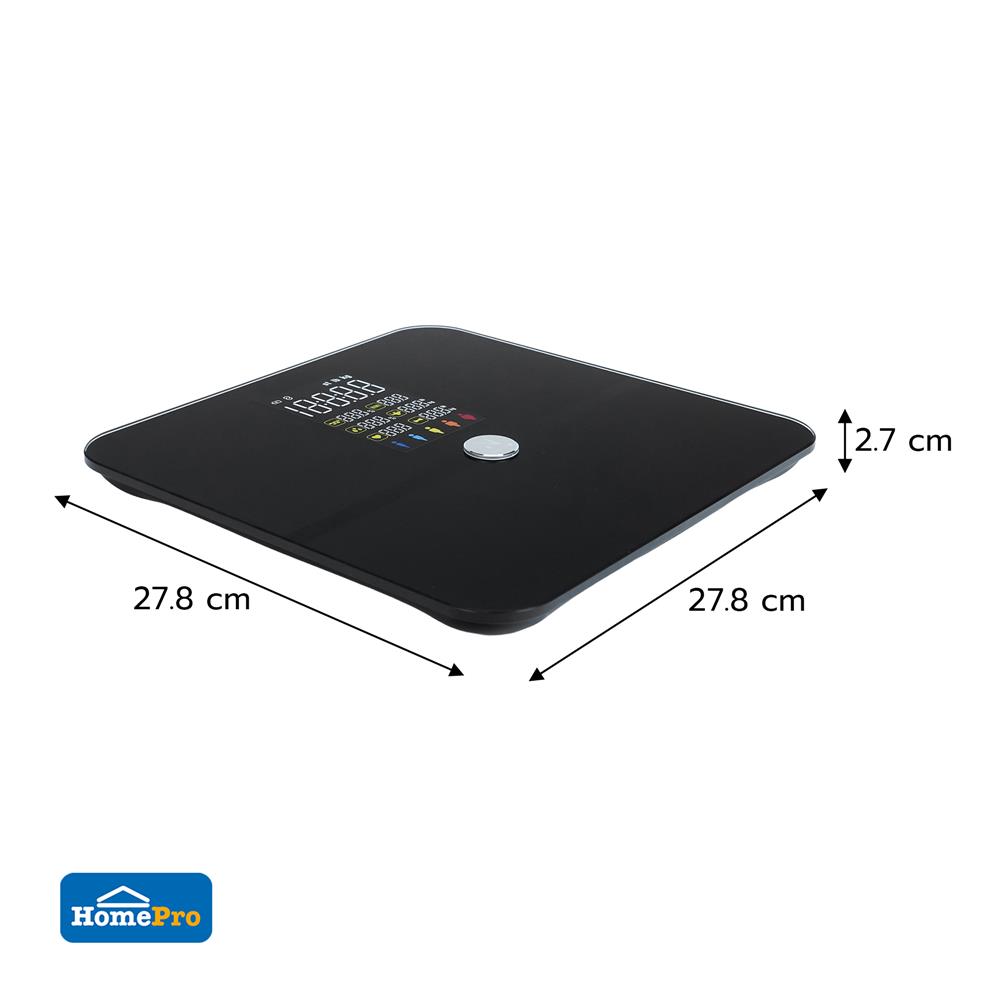 เครื่องชั่งน้ำหนักวัดมวลกาย NIKITO FI2319WB-D สีดำ
