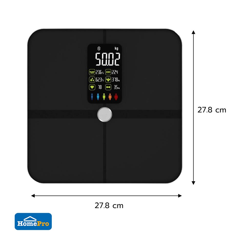 เครื่องชั่งน้ำหนักวัดมวลกาย NIKITO FI2319WB-D สีดำ
