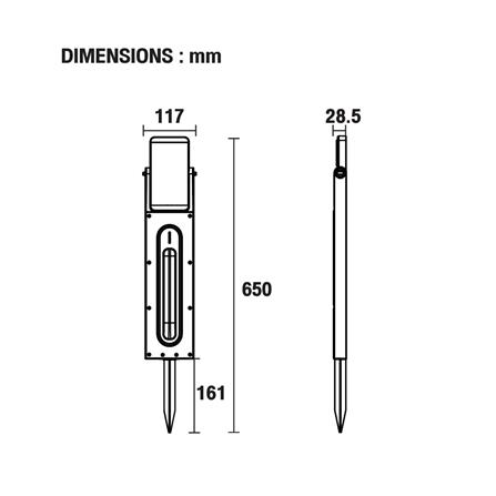 ไฟจัดสวน SOLAR BEC VERA 20 วัตต์ WARM WHITE สีดำ_6