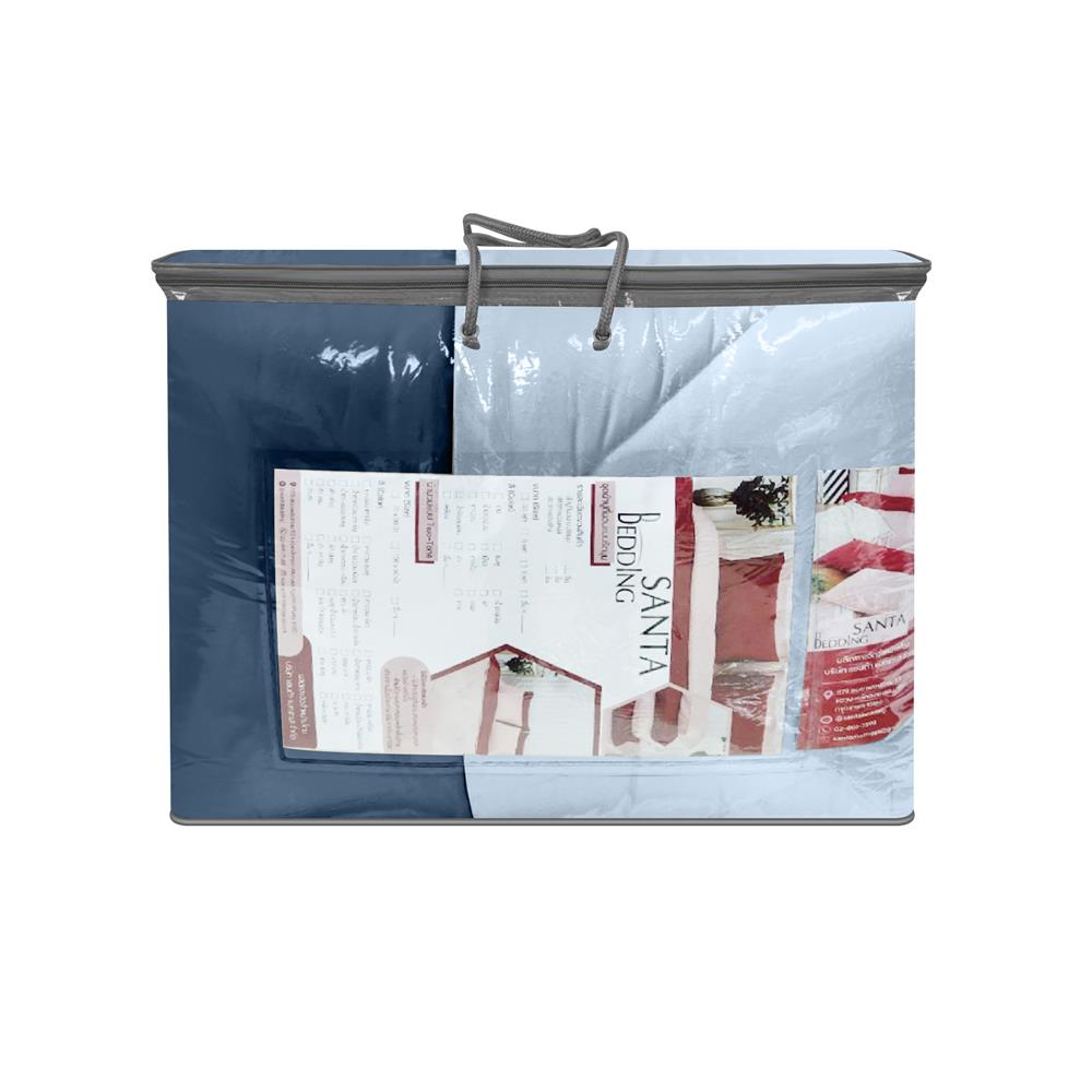 ชุดผ้าปูที่นอน 6 ฟุต (ชุด 6 ชิ้น) SANTA BEDDING LIGHT BLUE /NAVY BLUE