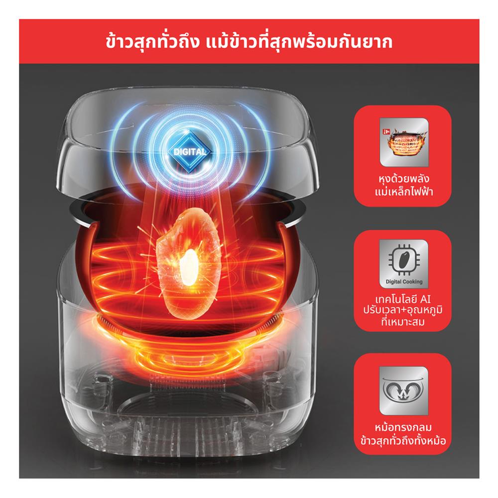 หม้อหุงข้าว DIGITAL TEFAL RK8131G1 1.50 ลิตร