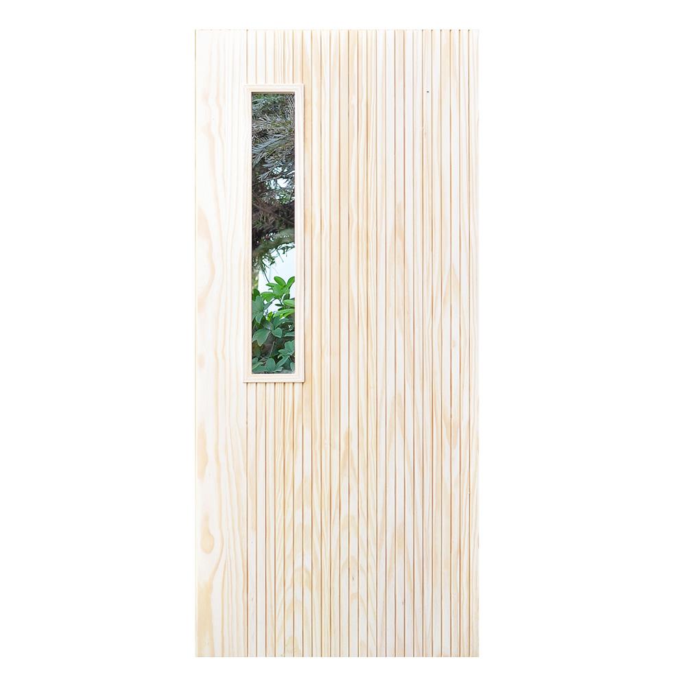 ประตูไม้สนนิวซีแลนด์ ไม่เจาะลูกบิด D2D D2D-914 90x200 ซม. สีธรรมชาติ
