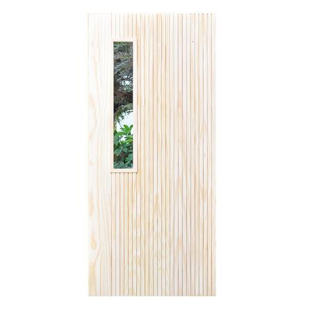 ประตูไม้สนนิวซีแลนด์ ไม่เจาะลูกบิด D2D D2D-914 90x200 ซม. สีธรรมชาติ_0