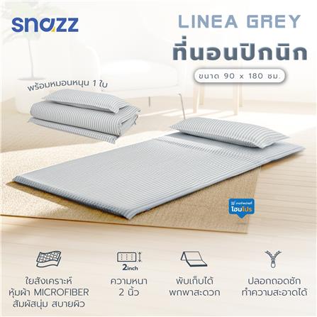 ที่นอนปิกนิก SNAZZ LINEA 90x180 ซม. สี GREY_9