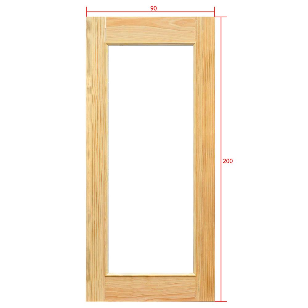 ประตูไม้ดักลาสเฟอร์ ไม่เจาะลูกบิด D2D D2D-419 90x200 ซม. สีธรรมชาติ
