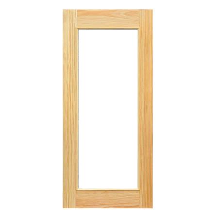 ประตูไม้ดักลาสเฟอร์ ไม่เจาะลูกบิด D2D D2D-419 90x200 ซม. สีธรรมชาติ_0