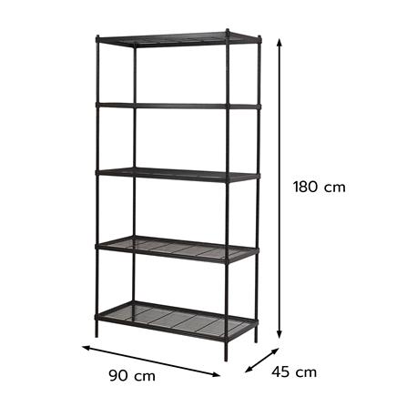 ชั้นวางของ 5 ชั้น FURDINI LINEAR 90 ซม. สีดำ_10