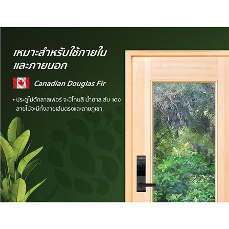 ประตูไม้ดักลาสเฟอร์ ไม่เจาะลูกบิด D2D D2D-419 80x200 ซม. สีธรรมชาติ_3