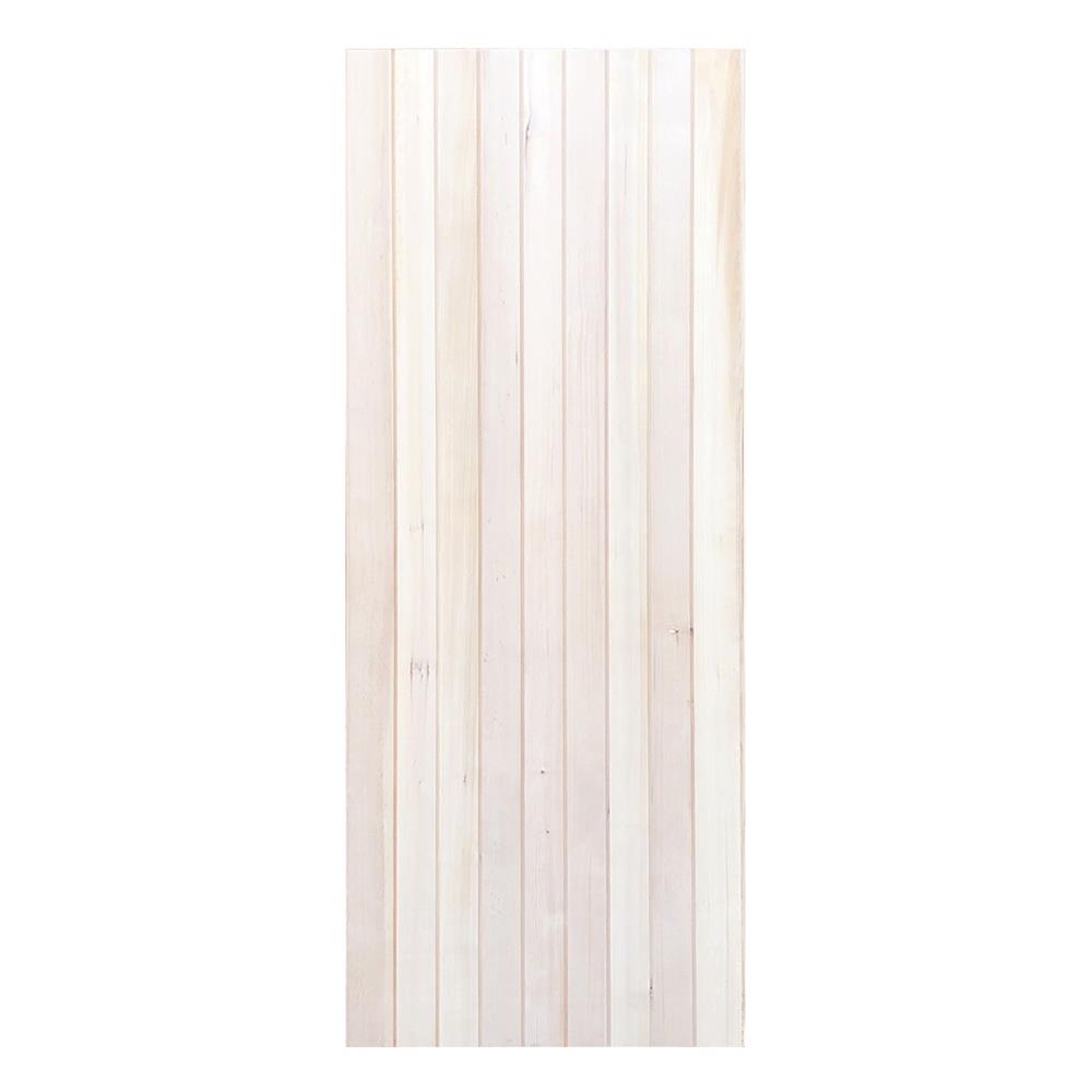 ประตูไม้เฮมล็อกเฟอร์ ไม่เจาะลูกบิด D2D ECOPINE-802 80x200 ซม. สีธรรมชาติ