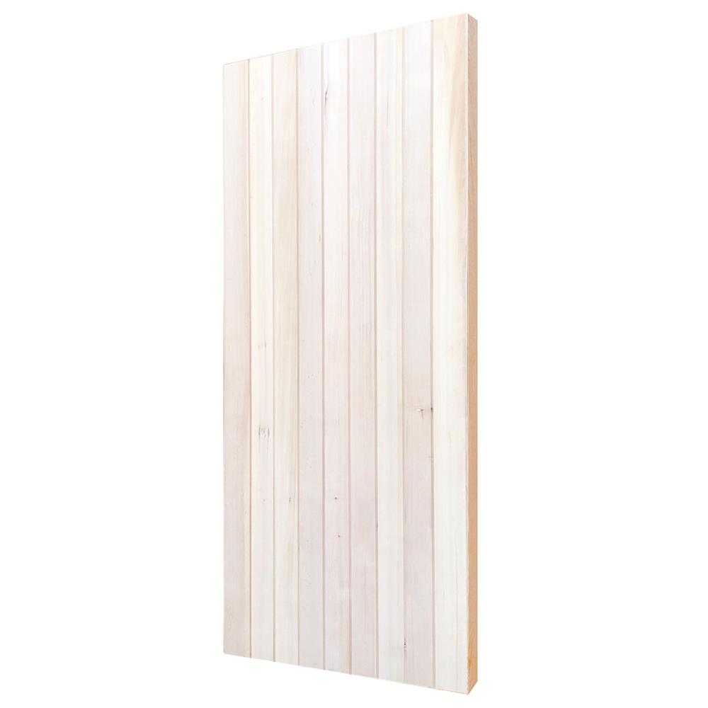 ประตูไม้เฮมล็อกเฟอร์ ไม่เจาะลูกบิด D2D ECOPINE-802 80x200 ซม. สีธรรมชาติ