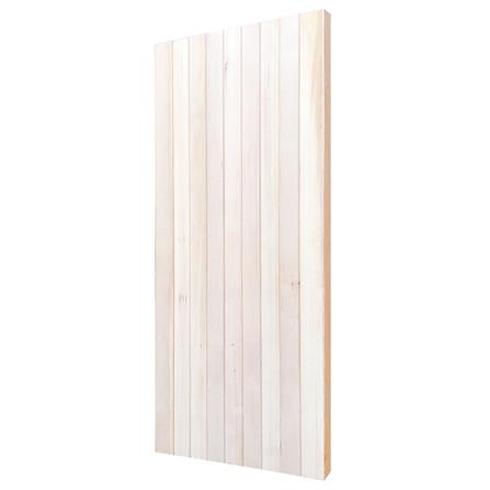 ประตูไม้เฮมล็อกเฟอร์ ไม่เจาะลูกบิด D2D ECOPINE-802 80x200 ซม. สีธรรมชาติ_1