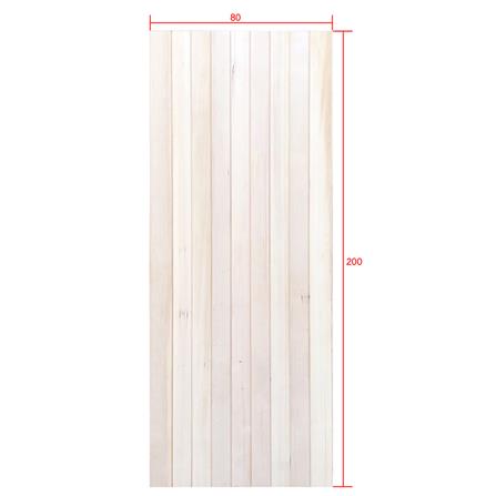 ประตูไม้เฮมล็อกเฟอร์ ไม่เจาะลูกบิด D2D ECOPINE-802 80x200 ซม. สีธรรมชาติ_4